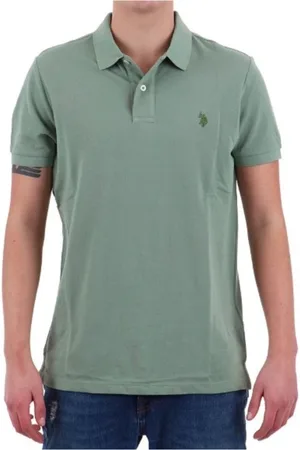 U.S. Polo Assn. Top, Herre, Grøn, L, Bomuld, Kortærmet Polo Logo T-Shirt Grøn