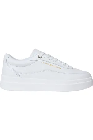 Tommy Hilfiger Sko, Dame, Hvid, 37 EU, Læder, Hvid Court Sneaker Kvinder