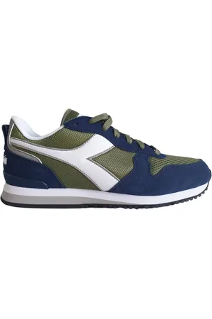 Diadora Sko, Herre, Flerfarvet, 44 EU, Læder, Grøn læder Olympia sneakers