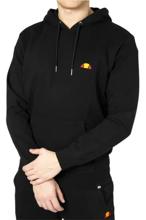 Ellesse Sweathshirts & Hoodies, Herre, Sort, L, Sort hættetrøje med patch-logo