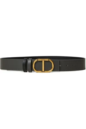 Twin-Set Tilbehør, Dame, Sort, L, Læder, Multifarvet Elegant Damebælte