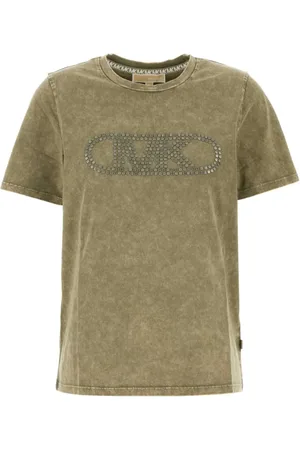 Michael Kors Top, Dame, Grøn, XS, Bomuld, Salviegrøn bomuldst-shirt