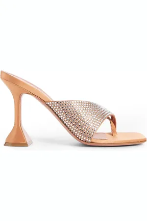 Amina Muaddi Sko, Dame, , 37 EU, Slip-On Sko med Krystaldetaljer