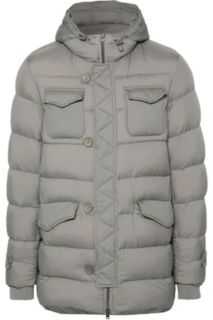 HERNO Jakke, Herre, Grå, S, Uld, Grå Jakker til Stilfulde Outfits