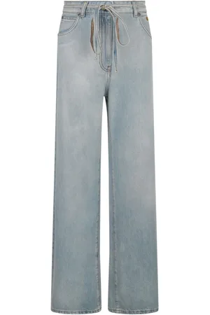 Msgm Jeans, Dame, Blå, XS, Bomuld, Lysblå Straight Jeans