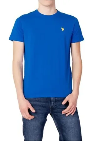 U.S. Polo Assn. Top, Herre, Blå, M, Bomuld, Blå Herre Bomuld Logo T-shirt