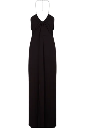 Michael Kors Kjole, Dame, Sort, M, Sort Rynket Halterneck Kjole