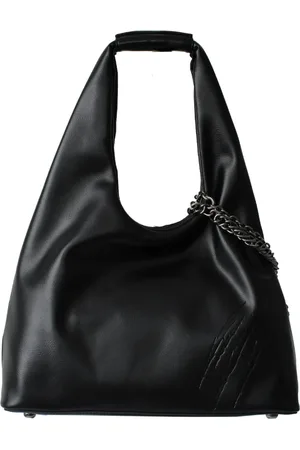 Philipp Plein Taske, Dame, Sort, ONE SIZE, Læder, Sort Imiteret Læder Hobo Taske Annie