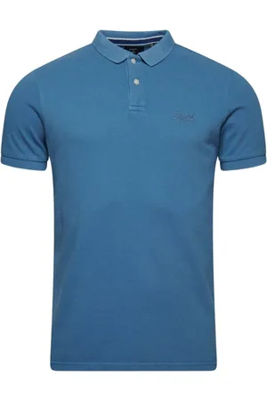 Superdry Top, Herre, Blå, 2XL, Bomuld, Vintage Logo Bomuldspolo Blå