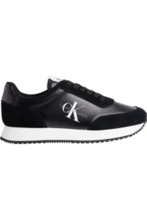 Calvin Klein Sko, Dame, Sort, 39 EU, Uld, Retro Runner Low Laceup Sneakers