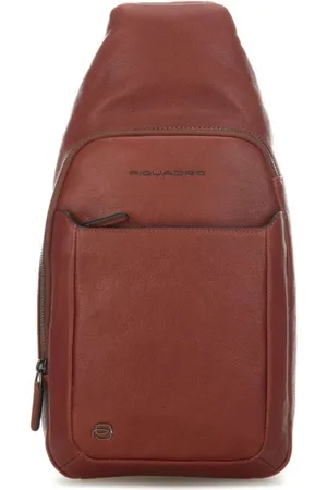 Piquadro Taske, Herre, Brun, ONE SIZE, Uld, Brun læder skuldertaske mænd