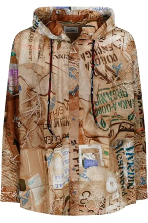 Vivienne Westwood Jakke, Herre, Flerfarvet, L, Uld, Rib Hoodie Skjorte med 
