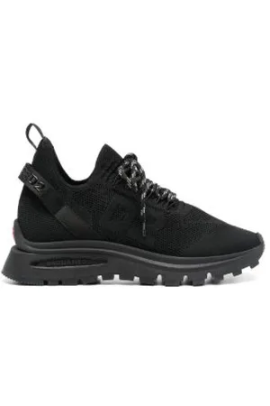 Dsquared2 Sko, Herre, Sort, 45 EU, Monokrom Ahorn Design Sneakers