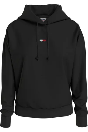 Tommy Hilfiger Sweathshirts & Hoodies, Dame, Sort, L, Bomuld, Logo Sort Bomuld T-shirt