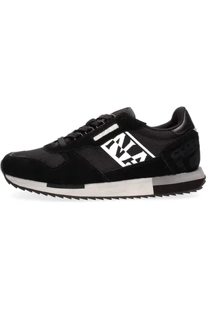 Napapijri Sko, Herre, Sort, 46 EU, Læder, Sort læder sneakers Ai23 kollektion