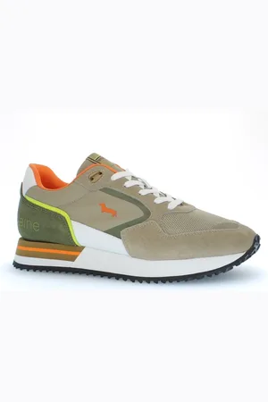 HARMONT&BLAINE Sko, Herre, Flerfarvet, 41 EU, Beige Bassotto Logo Sneakers Ruskind