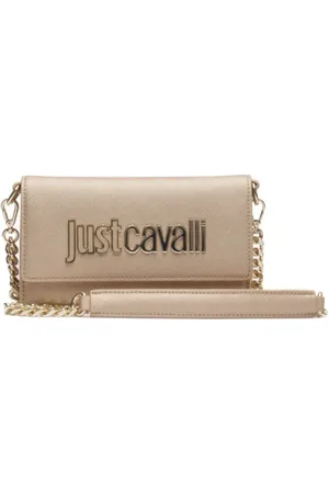 Roberto Cavalli Taske, Dame, , ONE SIZE, Uld, Metalbogstaver Pung med Aftagelig Rem