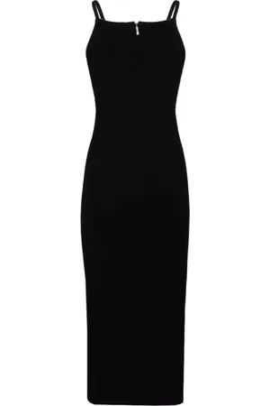 Michael Kors Kjole, Dame, Sort, M, Sort Strikket Midi Kjole