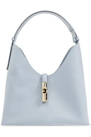 Furla Taske, Dame, Blå, ONE SIZE, Uld, Goccia Medium Hobo Taske
