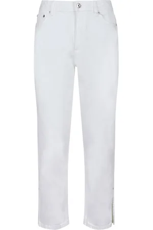 Michael Kors Jeans, Dame, Hvid, XS, Bomuld, Hvide Jeans med Lav Talje