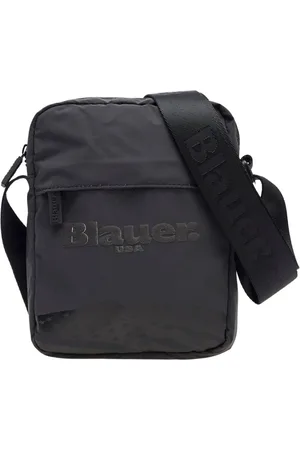 Blauer Taske, Herre, Sort, ONE SIZE, Sort Syntetisk Crossbody Taske med Flere Rum