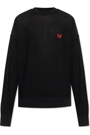 Balenciaga Strik, Herre, Sort, S, Bomuld, Sweater med vintageeffekt