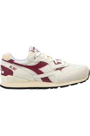 Diadora Sko, Herre, Flerfarvet, 45 EU, Nylon, Hvide Ruskindssneakers