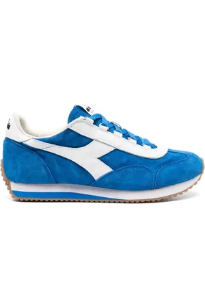 Diadora Sko, Herre, Blå, 44 EU, Blå Sneakers med Tyk Gummisål