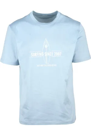 ELEVENTY Top, Herre, Blå, 2XL, Bomuld, Tshirt