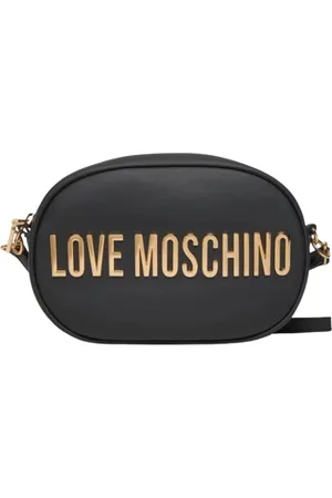 Moschino Taske, Dame, Sort, ONE SIZE, Uld, Sort håndtaske med justerbar rem