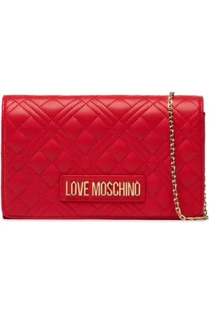 Moschino Taske, Dame, Rød, ONE SIZE, Uld, Rød Quiltet Aften Skuldertaske