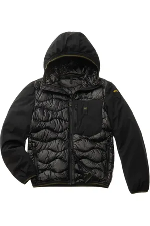 Blauer Jakke, Herre, Sort, 2XL, Herre Kort Polstret Jakke