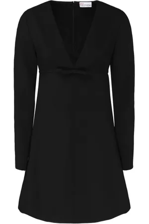 RED Valentino Kjole, Dame, Sort, XS, Sort Sløjfe Detalje Mini Kjole