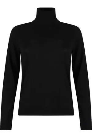 Max Mara Strik, Dame, Sort, L, Cashmere, Sort Turtleneck Cashmere Sweater