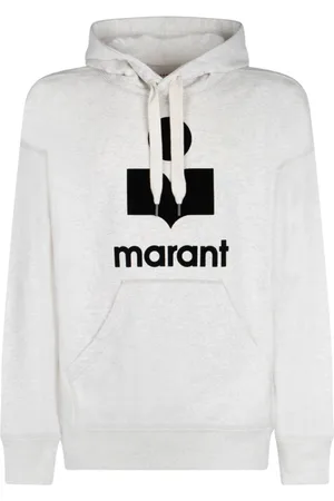 Isabel Marant Sweathshirts & Hoodies, Herre, Grå, S, Uld, Ecru Cotton Miley Hoodie