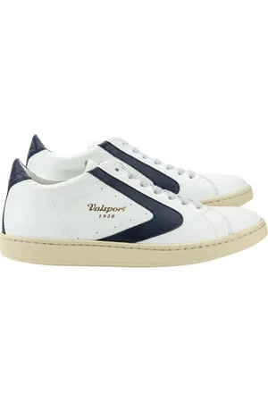 Valsport 1920 Sko, Herre, Hvid, 44 EU, Læder, Hvid Blå Læder Sneaker Turnering Model