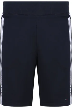 Tommy Hilfiger Shorts, Herre, Blå, L, Bomuld, Blå Bomuld Bermuda Shorts med Logo