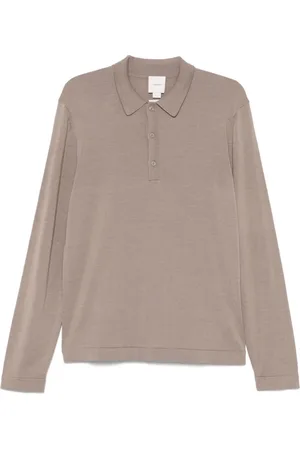 Calvin Klein Top, Herre, Grå, L, Ribbed manchetter langærmet taupe grå