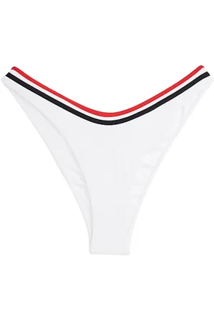 Tommy Hilfiger Badetøj, Dame, Hvid, L, Nylon, Høj Ben Fræk Bikini Bund