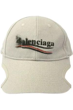 Balenciaga Pre-owned, Dame, Hvid, ONE SIZE, Bomuld, Pre-owned Bomuld hatte