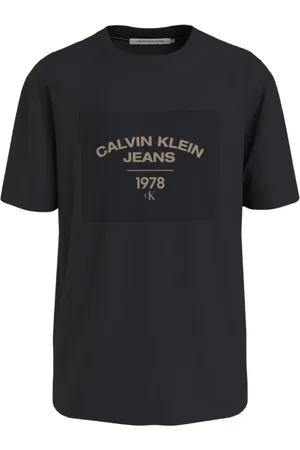Calvin Klein Top, Herre, Sort, XS, Canvas Curve Graphic T-Shirt Sort