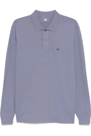 C.P. Company Top, Herre, Lilla, XL, Lilla Violet Langærmet Polo Skjorte
