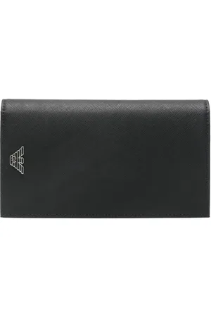 Emporio Armani Tilbehør, Herre, Sort, ONE SIZE, Uld, Stilfuld Yen Tegnebog