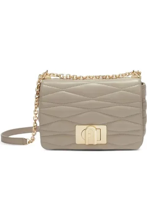 Furla Taske, Dame, Gul, ONE SIZE, Uld, Gul Lille Skuldertaske Twist-Lock