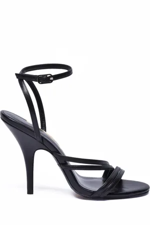 Patrizia Pepe Sko, Dame, Sort, 36 EU, Læder, Lædersandal med 10 cm hæl