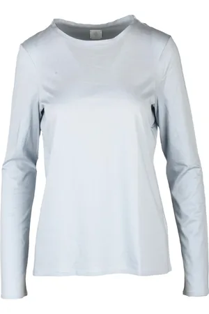 ELEVENTY Top, Dame, Blå, S, Bomuld, Tshirt