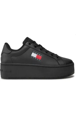 Tommy Hilfiger Sko, Dame, Sort, 42 EU, Afslappede Sneakers til Mænd og Kvinder