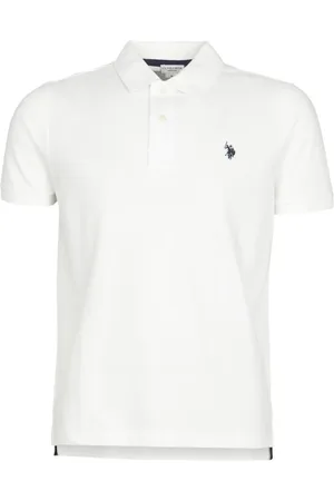 U.S. Polo Assn. Top, Herre, Hvid, XL, Bomuld, Kortærmet Bomuldspolo Hvid