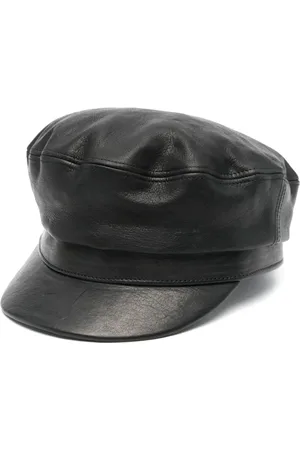 ANN DEMEULEMEESTER Tilbehør, Herre, Sort, 58 CM, Sort buet topkasket med nitter