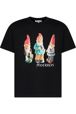 J.W.Anderson Top, Herre, Sort, S, Bomuld, Sort Gnome Trio T-shirt